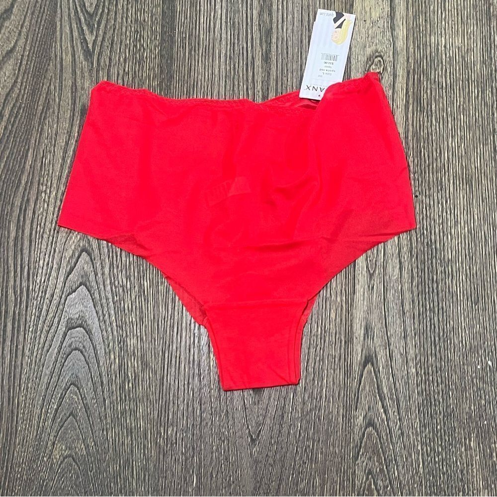 NWT Spanx Skinny Britches Hipster Panty Ultra Sheer Shaper Underwear Red Size L